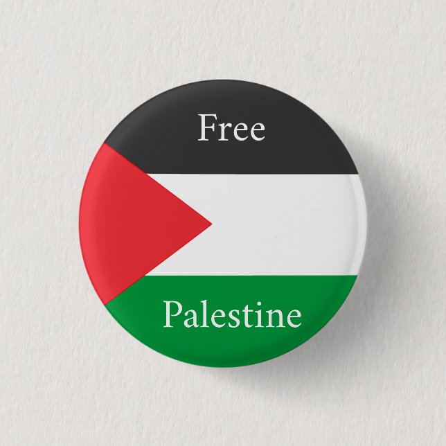 Palestinian flag Free Palestine customized 1 Inch Round Button (Front)