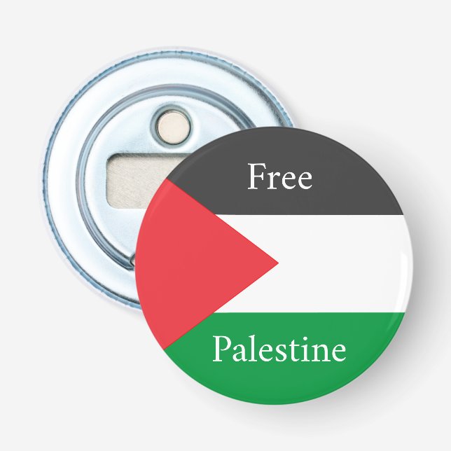 Palestinian flag Free Palestine customized Bottle Opener (Front)