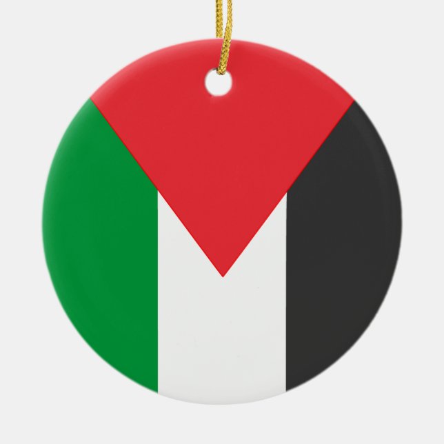Palestinian flag Free Palestine customized Ceramic Ornament (Front)