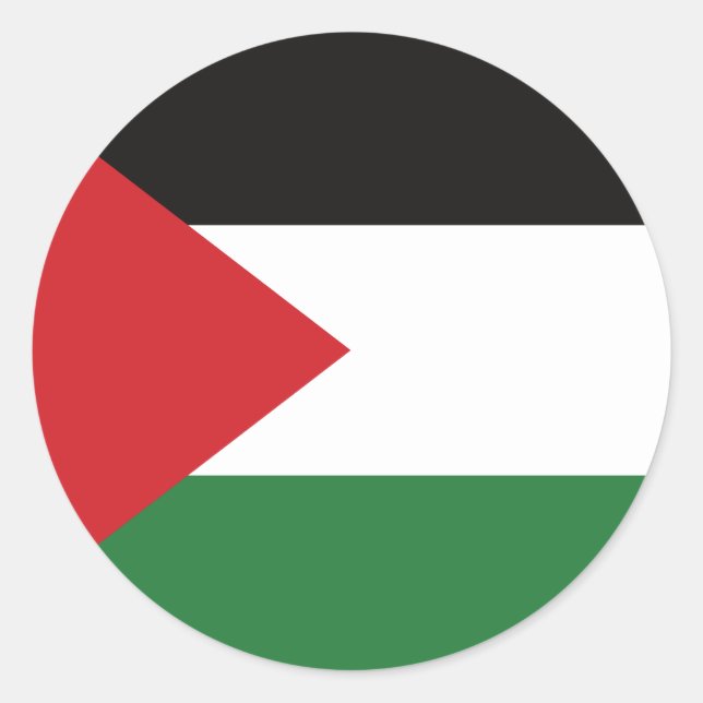 Palestinian flag Free Palestine customized Classic Round Sticker (Front)