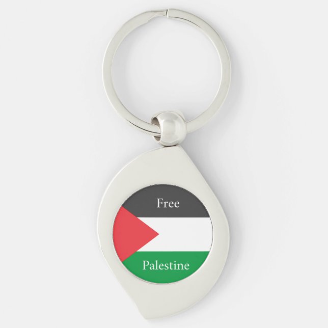 Palestinian flag Free Palestine customized Keychain (Front)