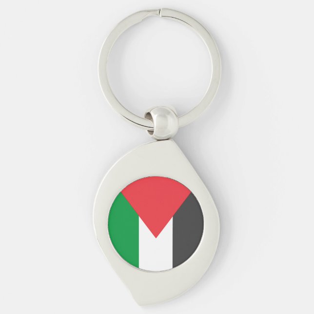 Palestinian flag Free Palestine customized Keychain (Front)