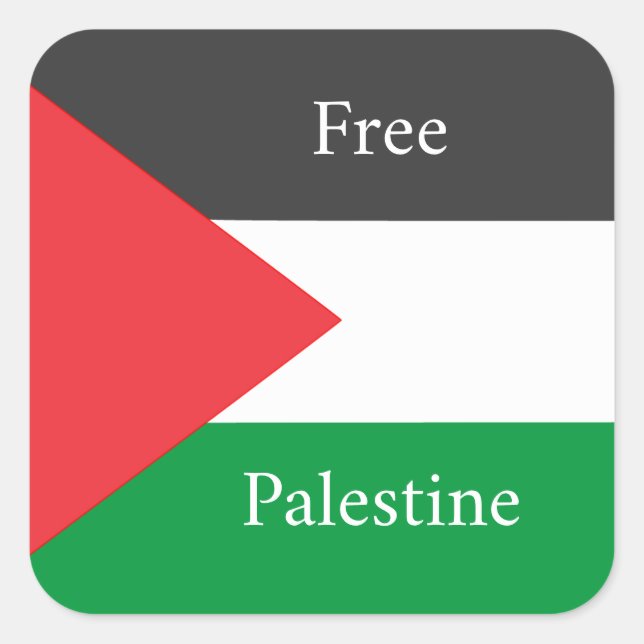 Palestinian flag Free Palestine customized Square Sticker (Front)