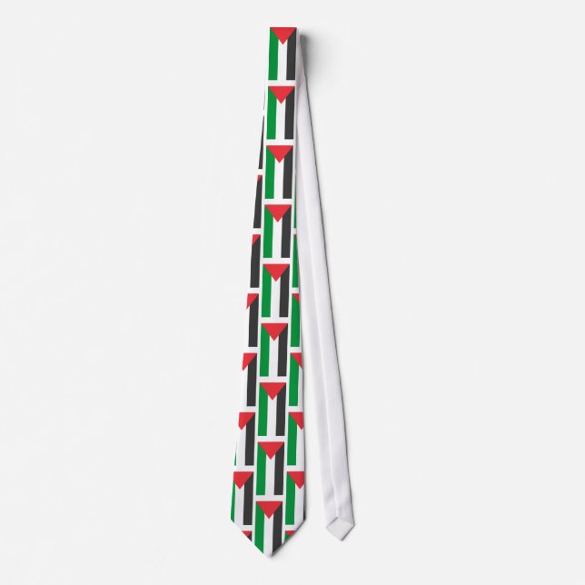 Palestinian flag Free Palestine customized Tie (Front)