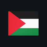 Palestinian Flag (Palestine) Canvas Print<br><div class="desc">This design features the flag of Palestine, recognized officially as the State of Palestine by the United Nations and other entities, is a de jure sovereign state in the Middle East claiming the West Bank (bordering Israel and Jordan) and Gaza Strip (bordering Israel and Egypt) with Jerusalem as the designated...</div>