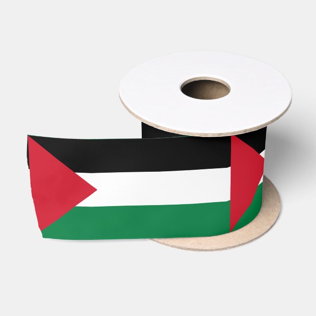 Palestinian Flag (Palestine) Satin Ribbon (Spool)