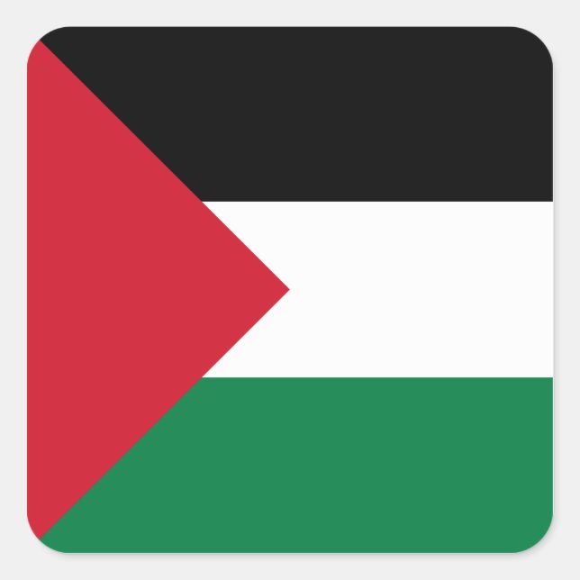 Palestinian Flag Square Sticker (Front)