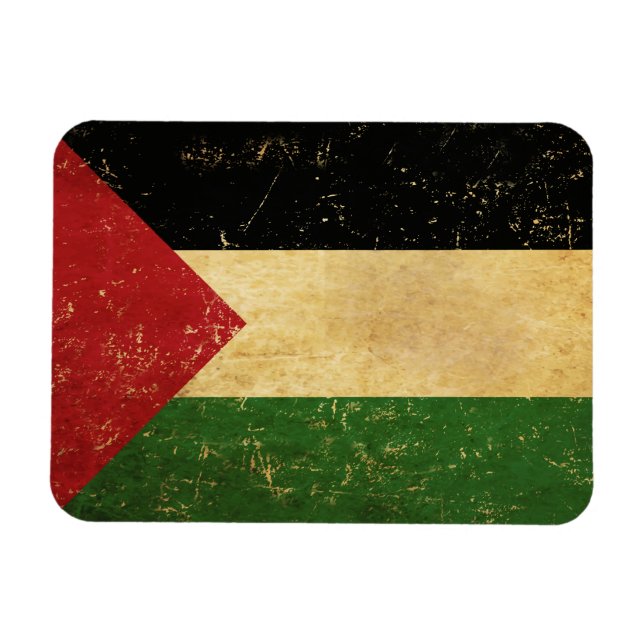 Palestinian Flag Vintage Magnet (Horizontal)