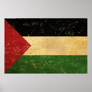 Palestinian Flag Vintage Poster