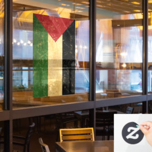Palestinian Flag Vintage Window Cling