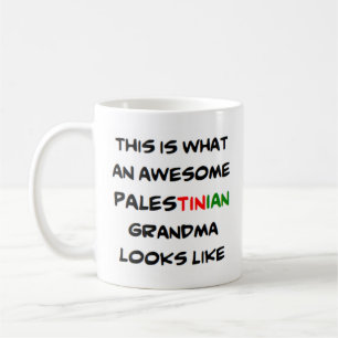 palestinian grandma, awesome coffee mug