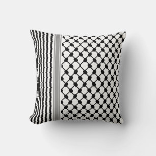 Palestinian Hatta Keffiyeh Kufiya Folk (2 Pattern) Throw Pillow