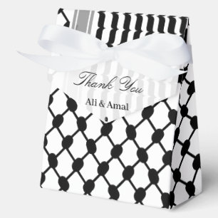 Palestinian Hatta Keffiyeh Thank You Wedding  Favor Box