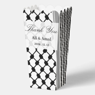Palestinian Hatta Keffiyeh Thank You Wedding  Favor Box