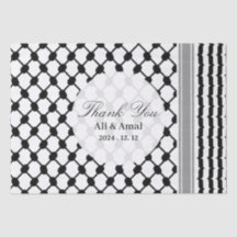 Palestinian Hatta Keffiyeh Thank You Wedding
