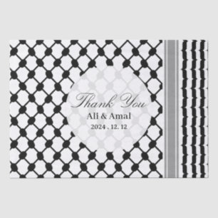 Palestinian Hatta Keffiyeh Thank You Wedding Tissue Paper