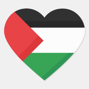 Palestinian Heart 1 1/2 Sticker (Sheets of 20) 