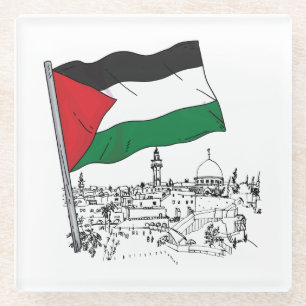 Palestinian Heritage and Hope Glass Coaster