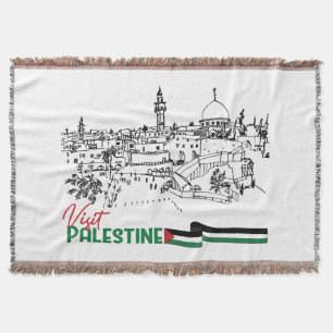 Palestinian Heritage and Hope Throw Blanket