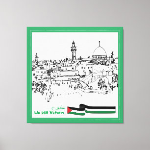 Palestinian Heritage and Hope: We Will Return Canvas Print