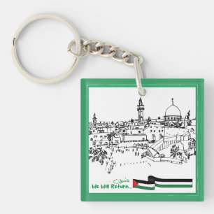 Palestinian Heritage and Hope: We Will Return Keychain