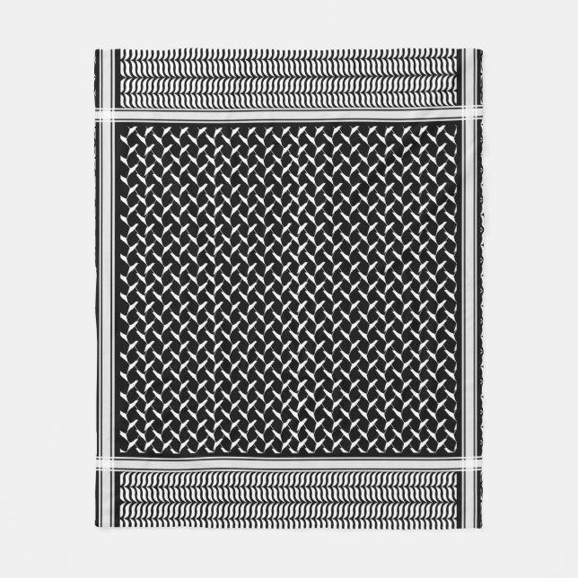Palestinian Keffiyeh Fleece Blanket (Front)