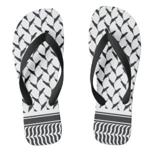 Palestinian keffiyeh  flip flops