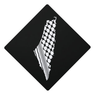Palestinian keffiyeh, free map of Palestine Kufiya Graduation Cap Topper