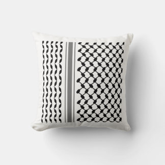 Palestinian keffiyeh (Kūfīyah) pattern Throw Pillow