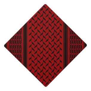Palestinian keffiyeh Palestine map Pattern Graduation Cap Topper