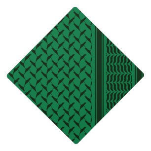 Palestinian keffiyeh   Palestine map Pattern Graduation Cap Topper