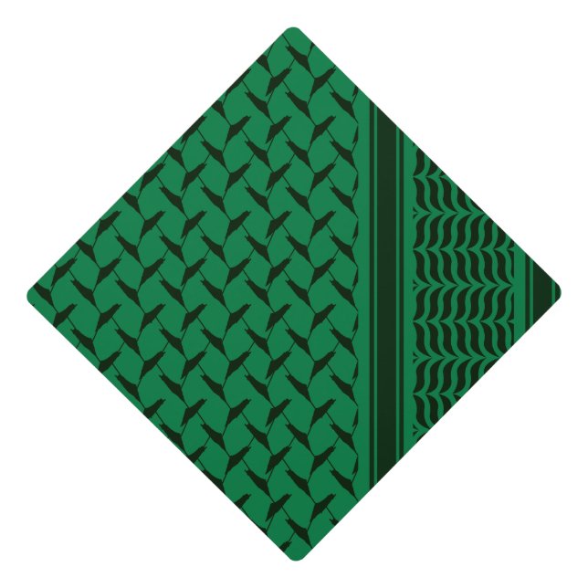 Palestinian keffiyeh | Palestine map Pattern Graduation Cap Topper (Front)