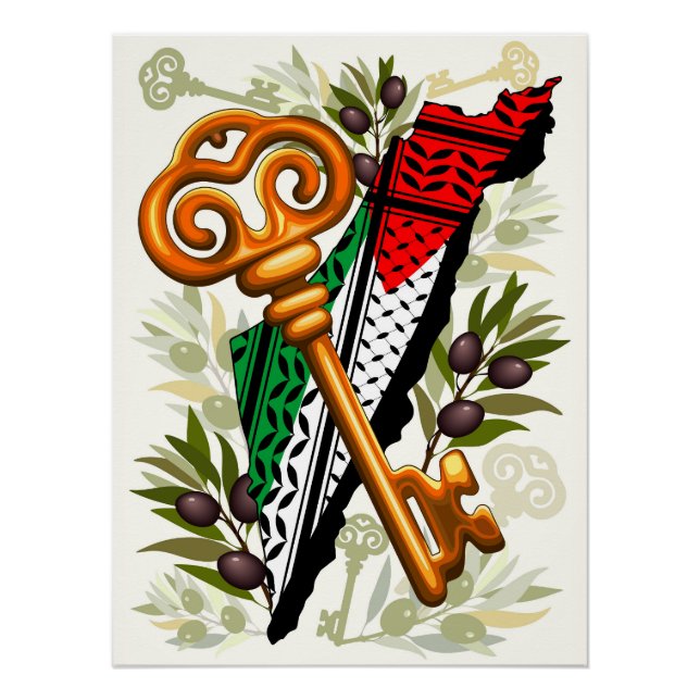 Palestinian Key Symbol of the Right of Return Poster (Front)
