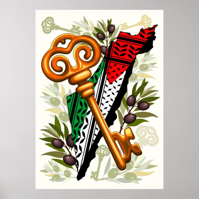 Palestinian Key Symbol of the Right of Return Poster (Front)