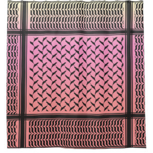 palestinian kuffiya Rose Pink and Coral