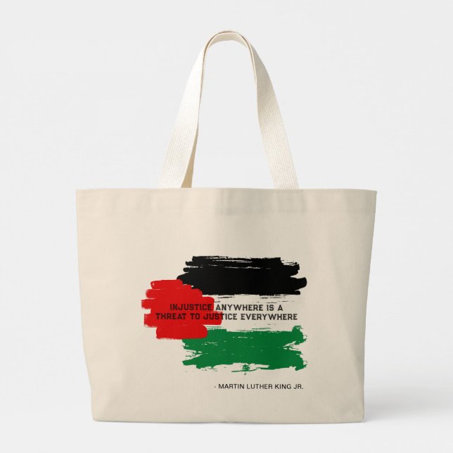 Palestinian Liberation Flag Tote Bag | Jumbo Size  (Back)