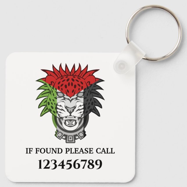 Palestinian lion - Palestine FLAG Lion Keychain (Back)