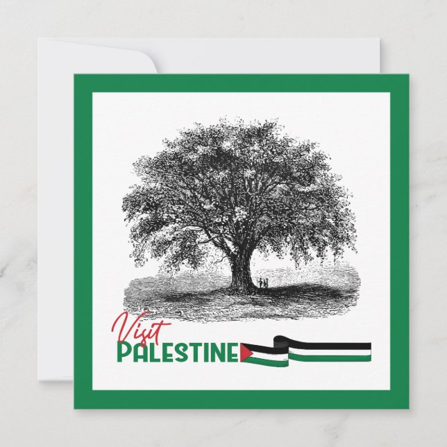 Palestinian Olive Tree Pride, Visit Palestine Invitation (Front)