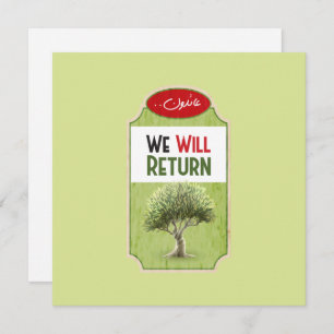 Palestinian Olive Tree: "We will Return" Holiday Card