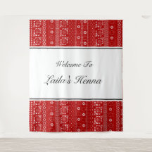 Palestinian Pattern Henna Photobooth Backdrop