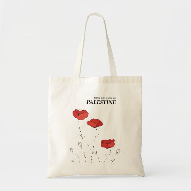 Palestinian poppies tote bag (Front)
