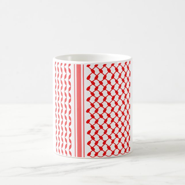 Palestinian red Kufiya Mug (Center)