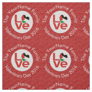 Palestinian Red LOVE Flag Personalized Fabric