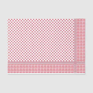 Palestinian Red & White Keffiyeh Tissue Paper