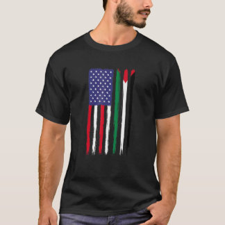 Palestinian Roots Half American Flag Patriotic Pal T-Shirt