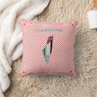 Palestinian Shemagh Throw Pillow - Keffiyeh