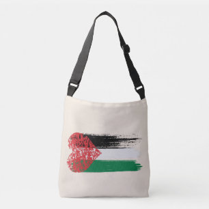 Palestinian Solidarity Crossbody Bag   Love heart