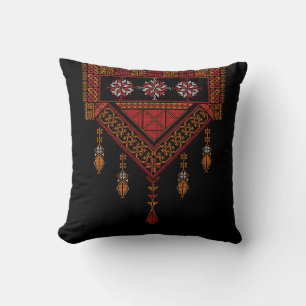 Palestinian Tatreez  Embroidery   palestine Art Throw Pillow