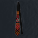 Palestinian Tatreez Embroidery | palestine Art Tie<br><div class="desc">This is a Palestinian Embroidery Pattern tatreez Traditional palestine clothes 1948 red and yellow Pattern art design For Palestinians, Palestine lovers Pro-Palestinian, or, everyone who supports freedom and justice and fights injustice. To all supporters of the just Palestinian cause. Rise and support the liberation of Palestine and Gaza and the...</div>
