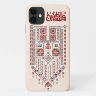 Palestinian Tatreez With Palestine Arabic Name  iPhone 11 Case